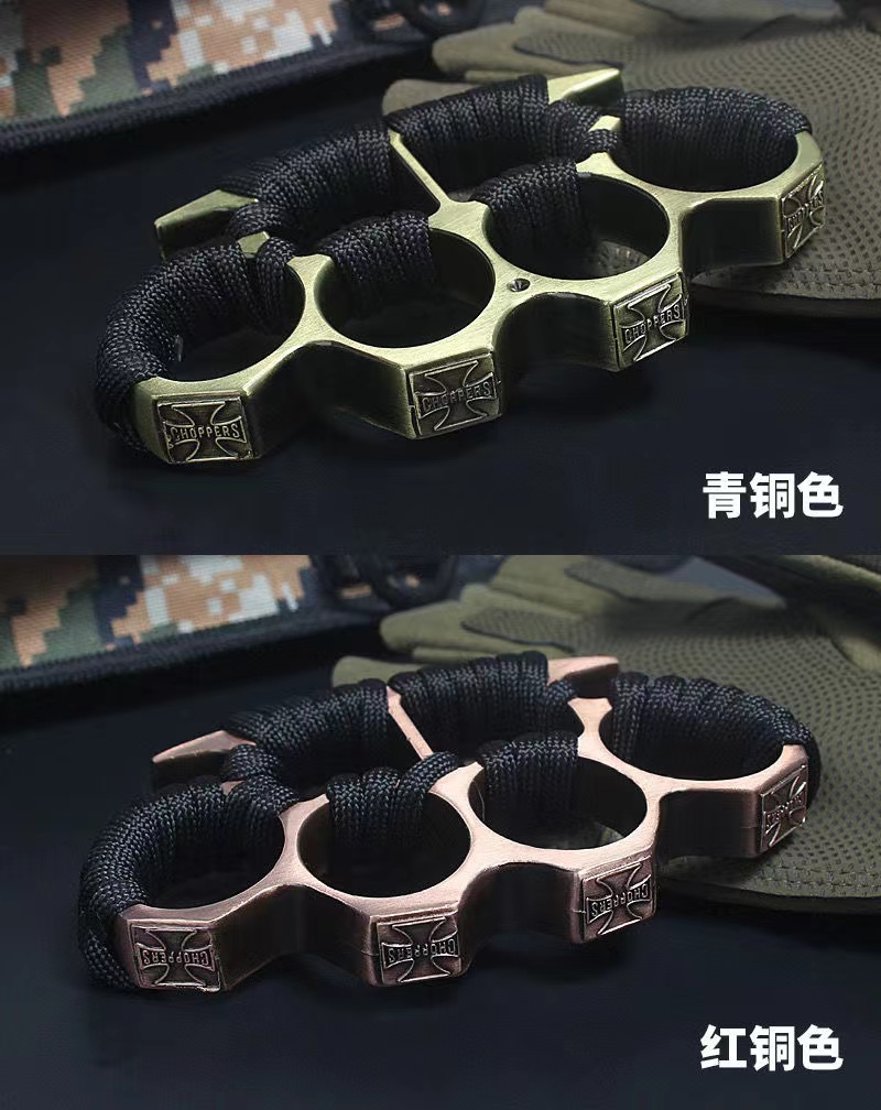 Self-defense wolf brass knuckles finger jab vehicle mounted escape device ring ring thickened hand brace fist buckle - 5 - top knives