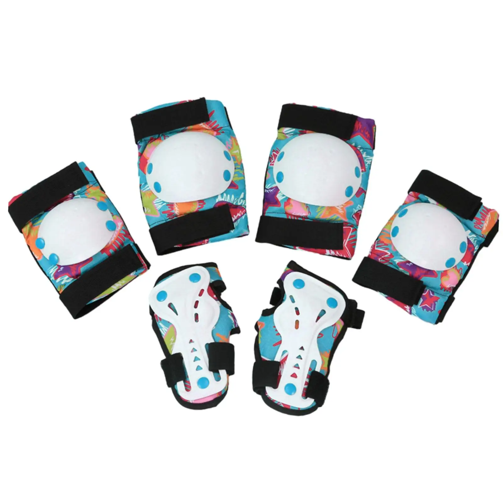 Knee Pads Elbow Wrist Pads Boys Girls Children Protective Gear Set for Roller Skating Skateboard Exercise Bike Outdoor Sports