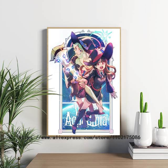 44 Desenhos Anime Pequena Bruxa Academia Papel Branco Cartaz Arte Fantasia  Adesivo De Parede Para Café Casa Bar - Pintura E Caligrafia - AliExpress