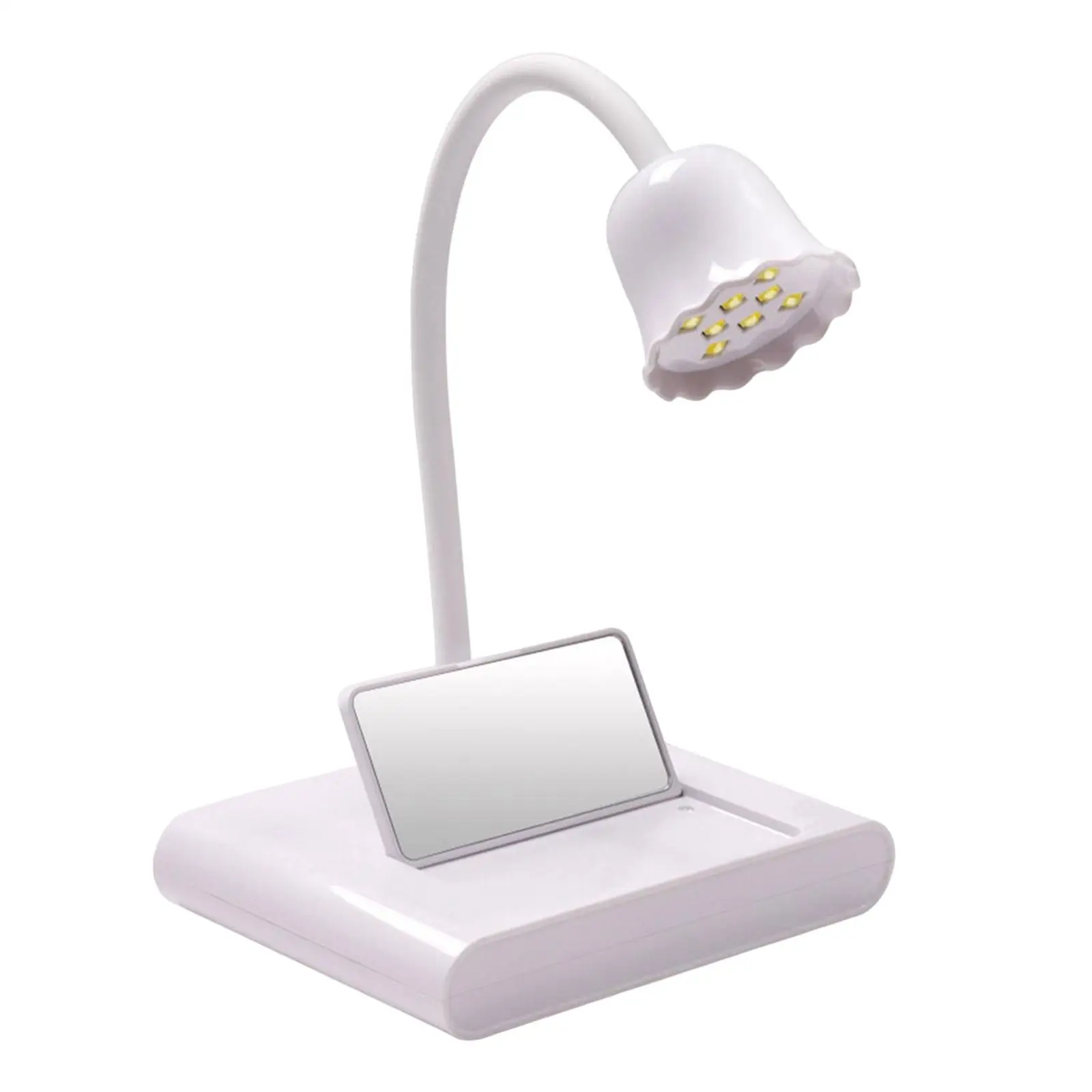 LED Nail Lamp with Mirror Rechargeable Nail Dryer Machine for Toenail Gel