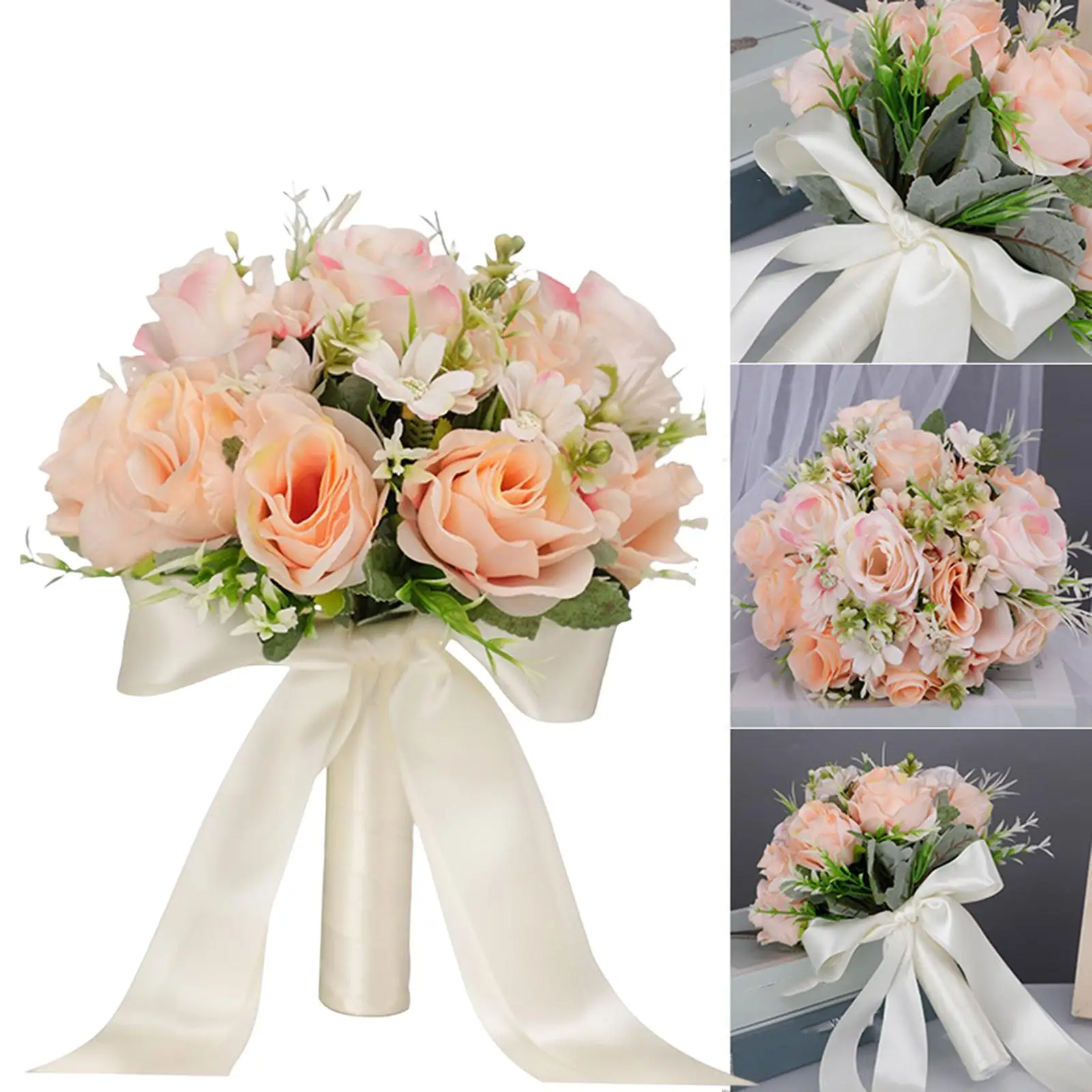 Wedding Bridal Bouquet Multi Colors for Bridal Shower Party Valentine`S Day