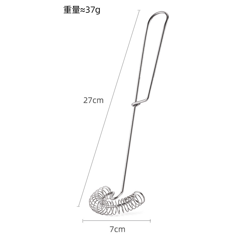 Description Picture 5 of itemHand Whisk Baking Tools Spring Stainless Steel Bubbler Household Egg Whisk Hand Whipped Cream Kitchen Gadgets and Accessories