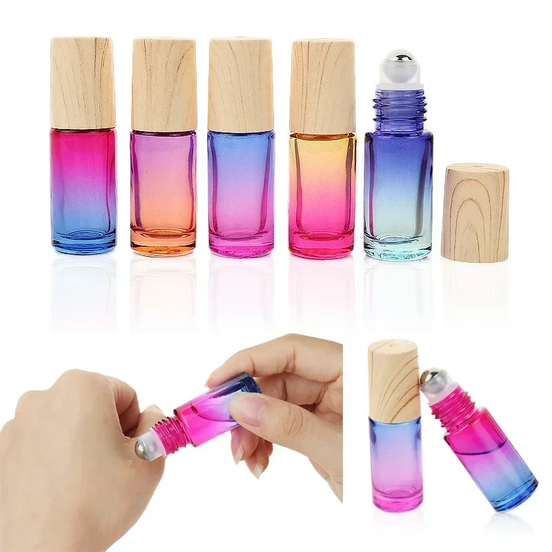 Best of 5 / 10 / 20 / 30 / 50pcs 5ml Thick Glass Roll On Bottles Gradient Color Empty Bottle Roller Ball Bottle For Essential Oil Travel Kit Reviews & Tips