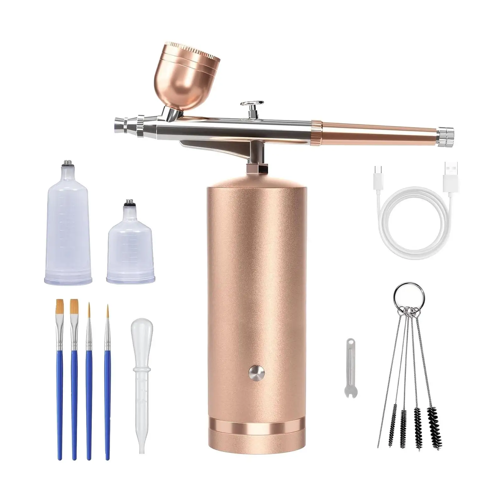 Auto Airbrush Kits with Compressor Portable Barber Airbrush Compressor for Painting Barber Models Art Painting Cake Decorating