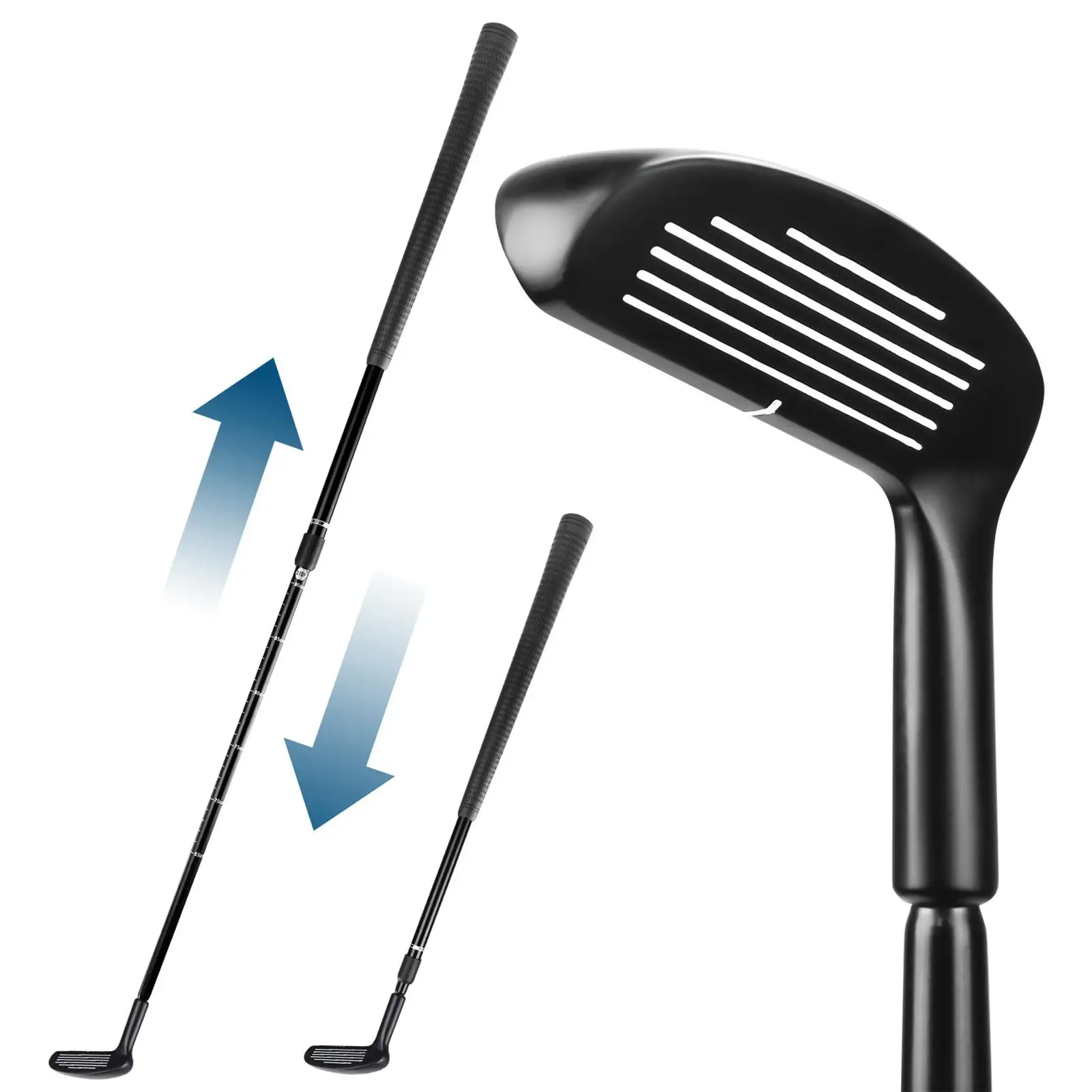 Golf Chipper Right or Left Two Way Zinc Alloy Adjustable Golf Wedge Telescopic for Adults Unisex Beginners Children Women Men