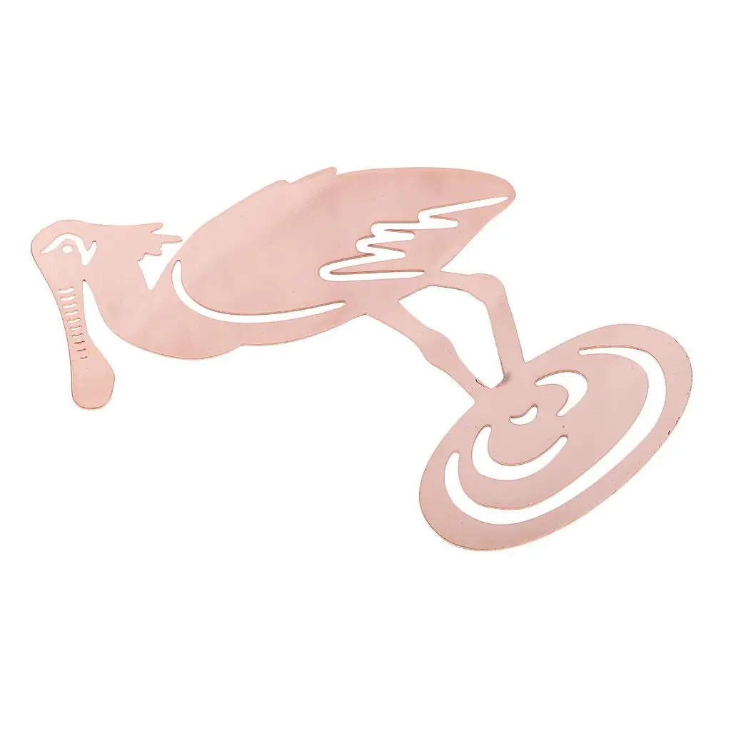 Cute Design Funny Stainless Steel Bookmarks Flamingo Model Gift .7x6.2CM Delicate Craftsmanship Friendly.