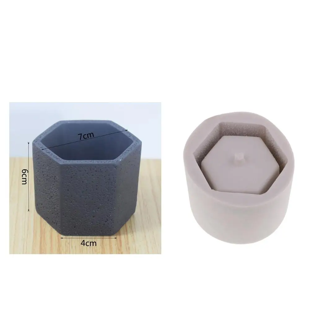 Hexagon Shaped Silicone Molds Succulent Plant Flower Pot Candle Holder Mould