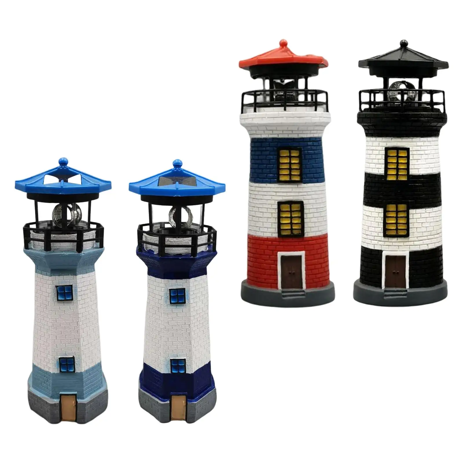 360 Degree Rotating solar Lighthouse Decoration Landscape Lamp Bright Premium for Outdoor Balcony Gift Lawn