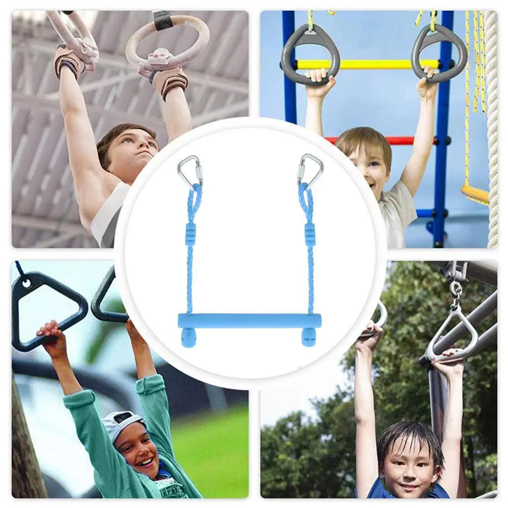 Children  Swing Bars Slack Obstacle Fitness Playset Accs Age 6+