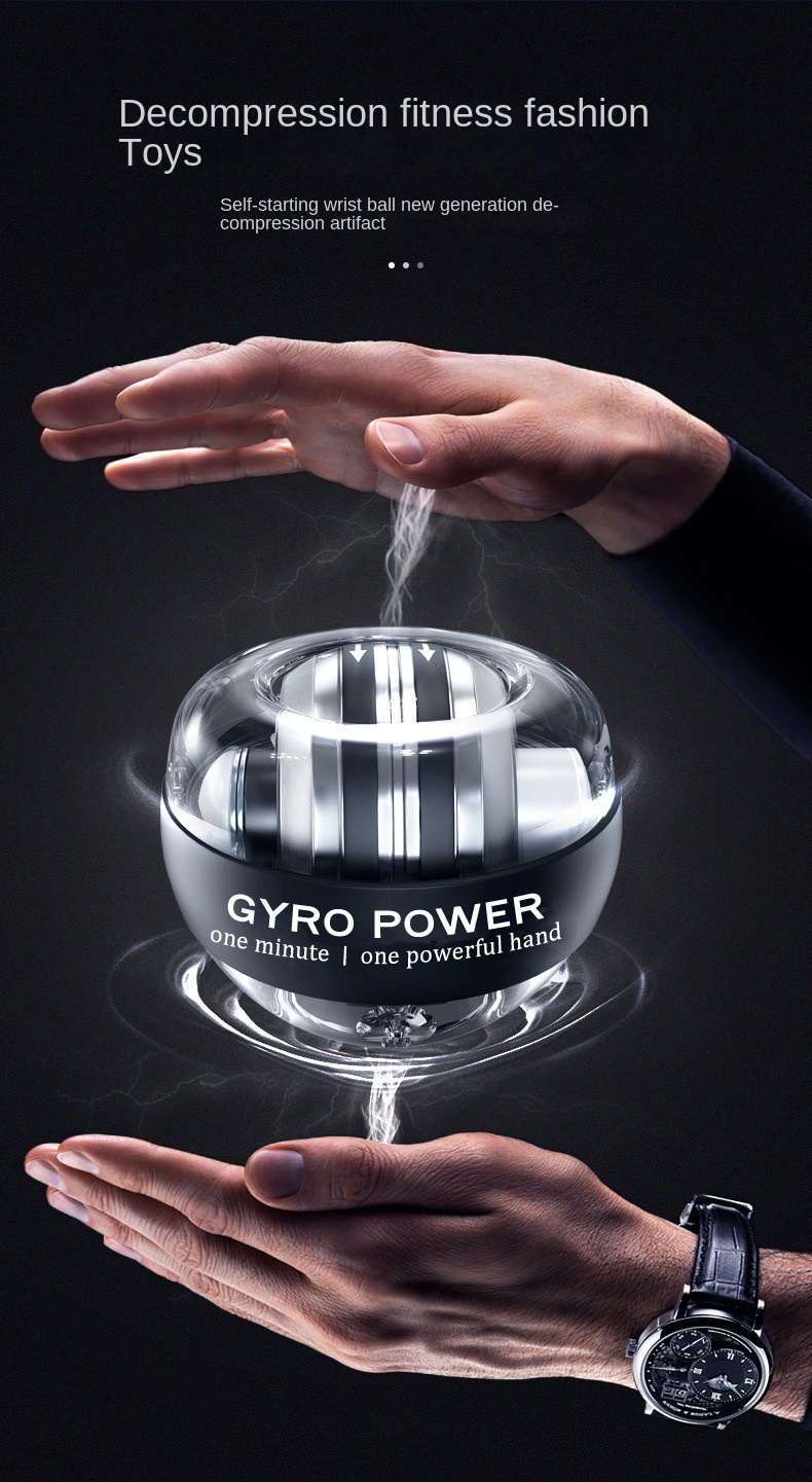 thumbnail image 2 of All-Metal Power Gyro Ball,Weighted Auto-Start Hand Jamaica 2 of 9