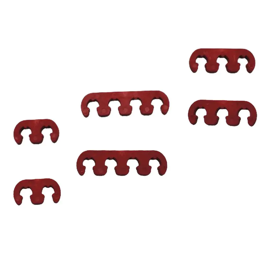 6Pcs New Red Spark Plug Wire Cable Separators Set 7mm 8mm 9mm For    