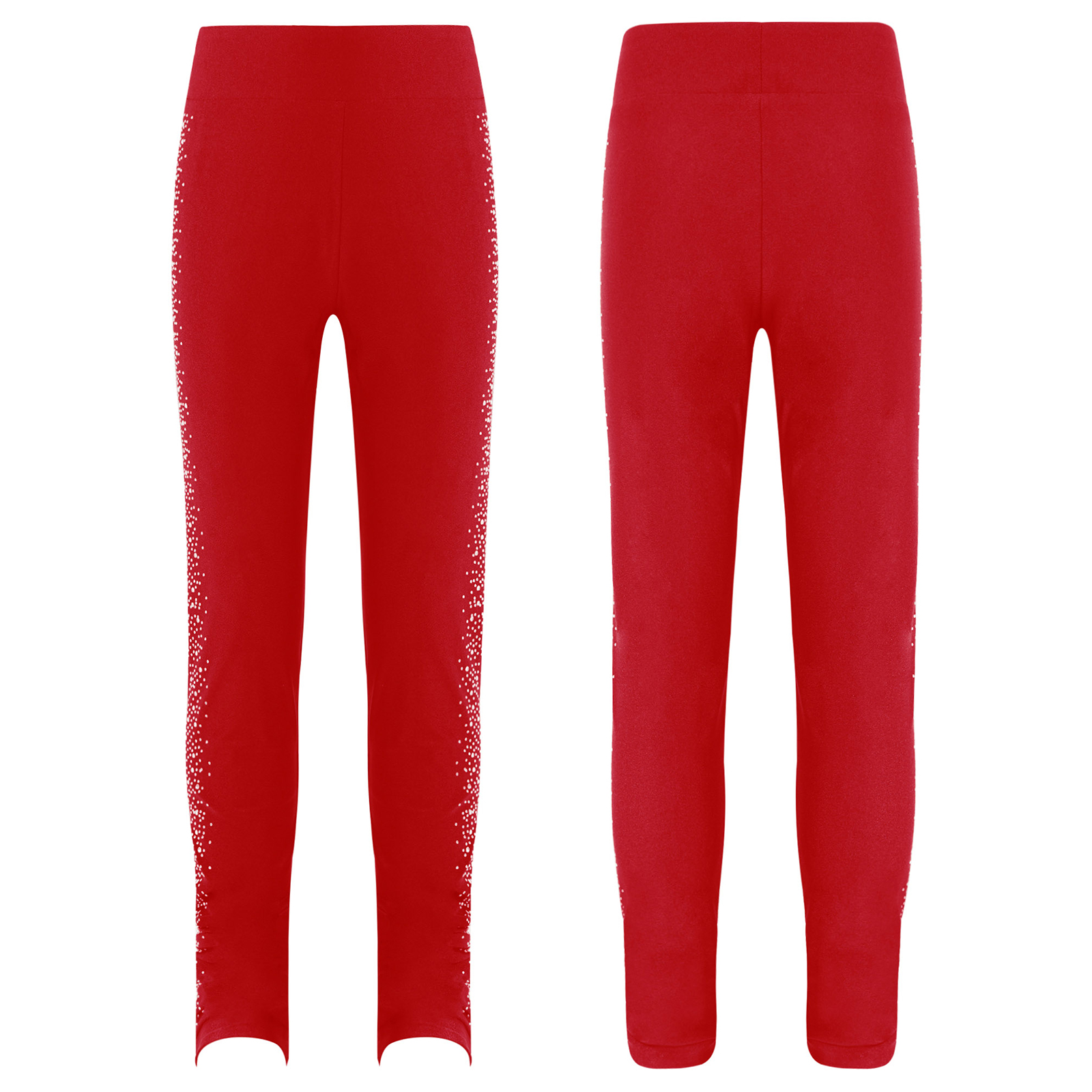 Kinder Mädchen Glänzende Strass Eiskunstlauf Hosen Strumpfhosen Leggings Eislaufen Gymnastik Workout Dance Performance Kostüm – Detail 8