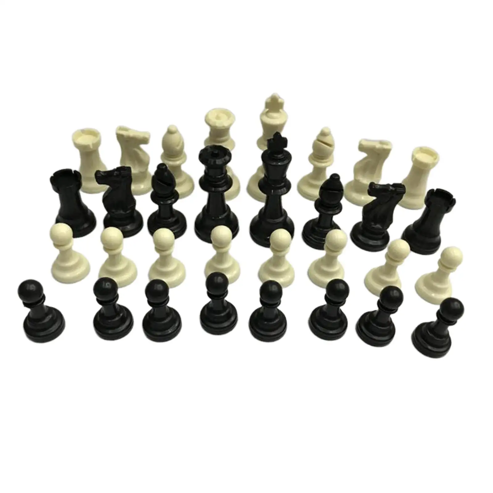 32x Chess Pieces Set Tournament Checkers Traveling Game 75mm King for Travel