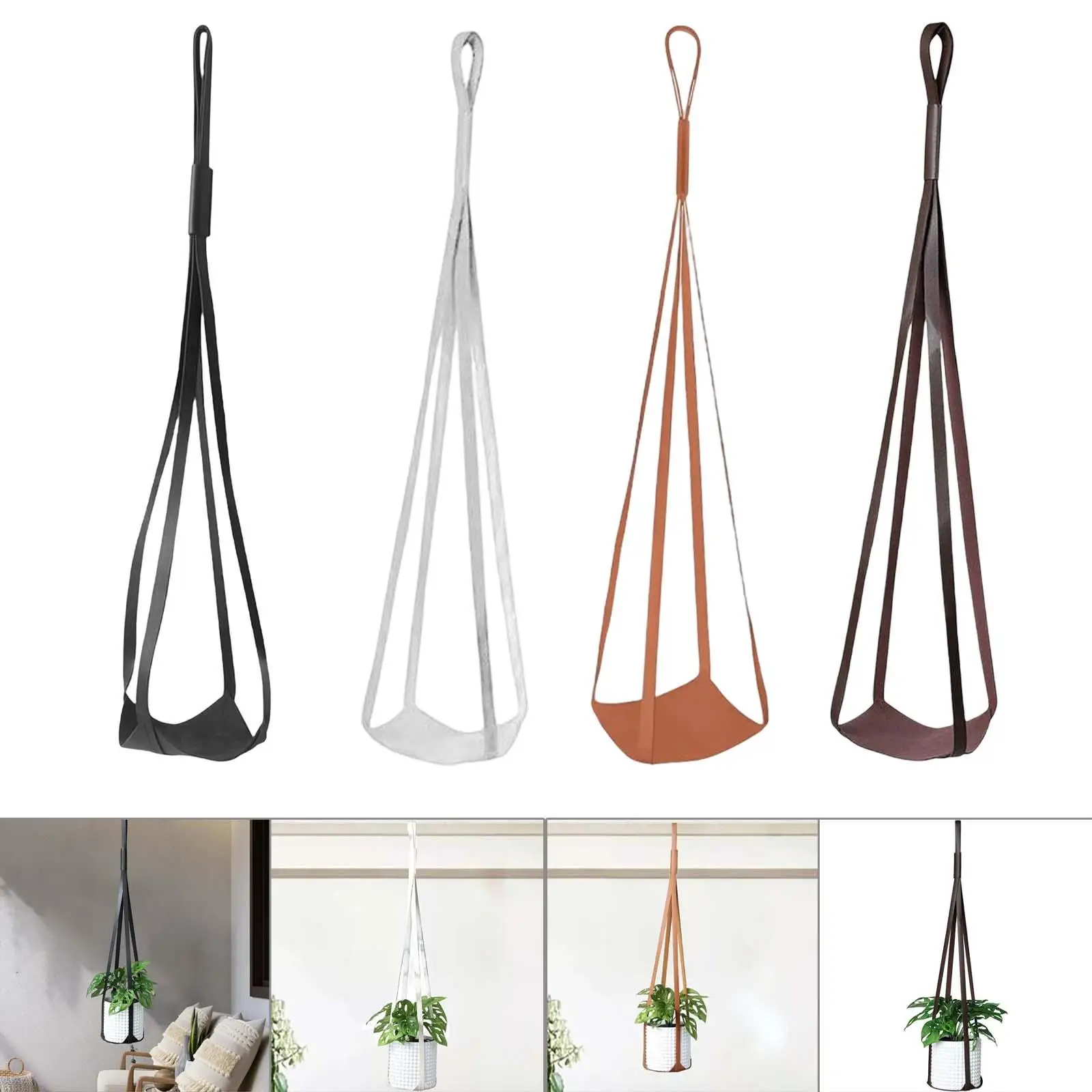 Hanging Flower Pot Holder Rope Modern Plant Pots Holder Flower Basket Holder for Ceiling Home Outdoor Outdoor Garden Decor