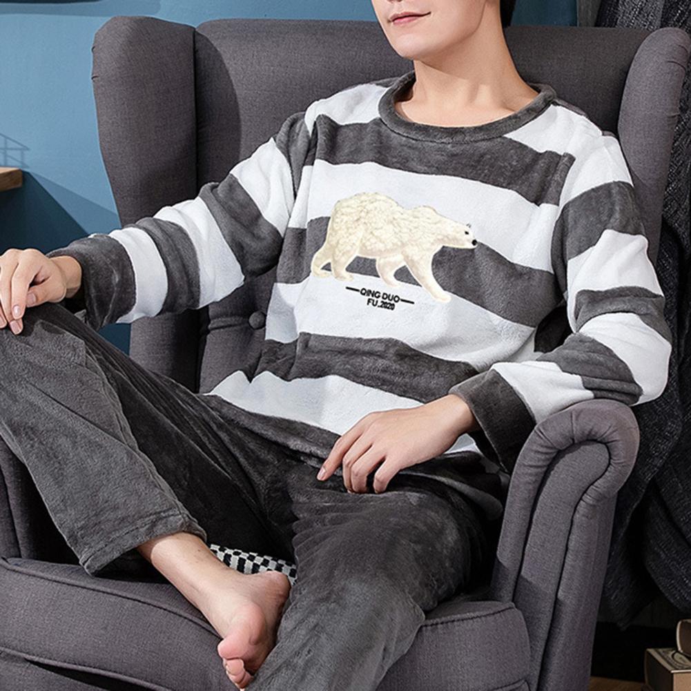 Title 9, 2 Pcs/Set Men Winter Pajamas Set Long Sleeve Th...