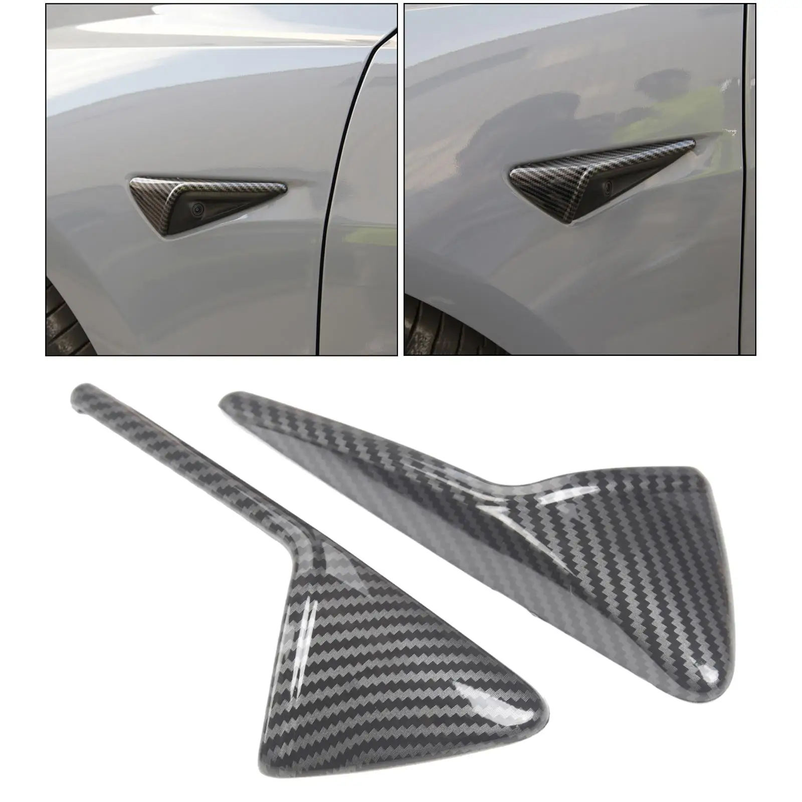 1 Pair Side Camera Protection Cover Compatible for Tesla Model 3 Model Y 2021 Decoration Exterior Accessories Parts