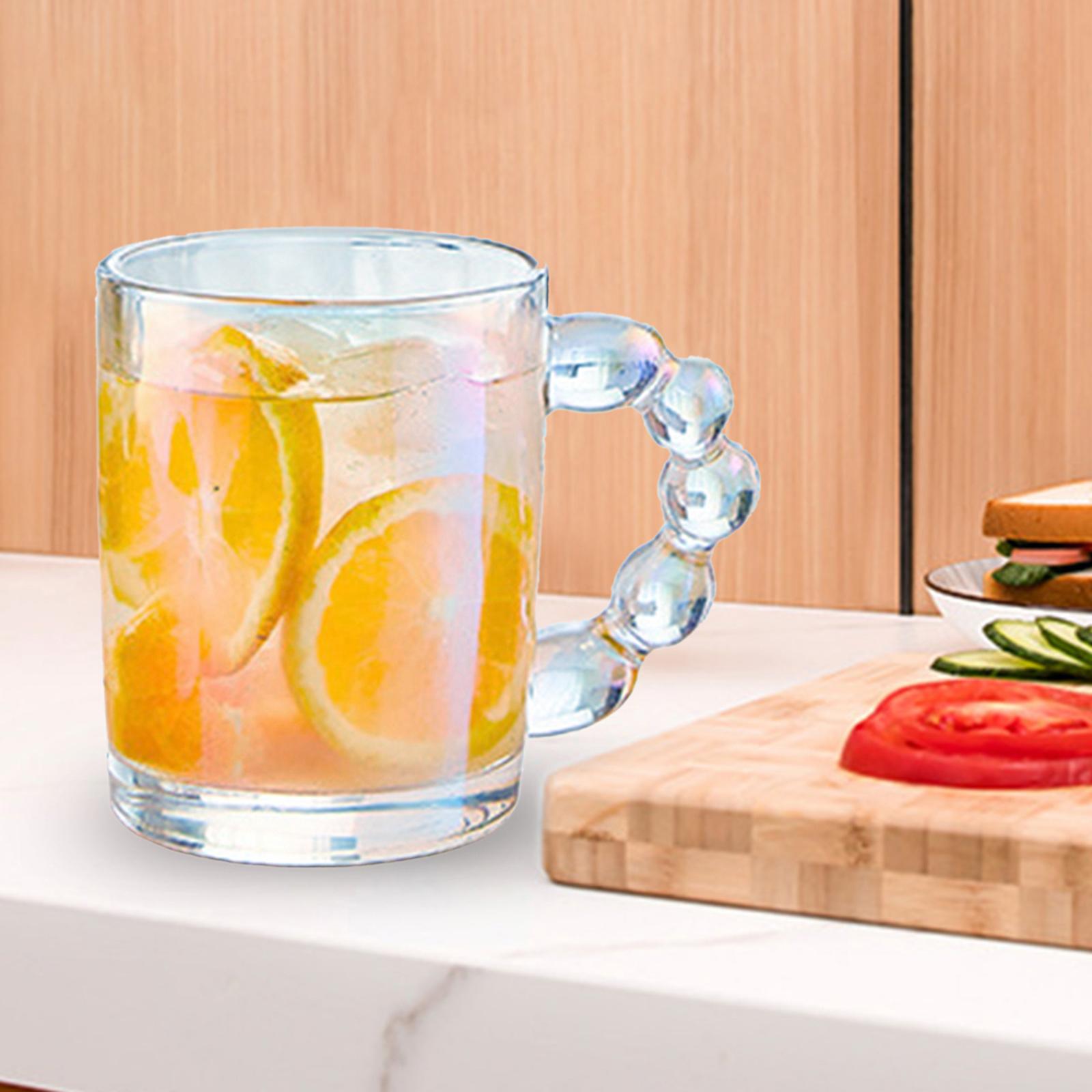 Glass Cup with Handle Beverage Mugs Novelty for Restaurant Kitchen Milk