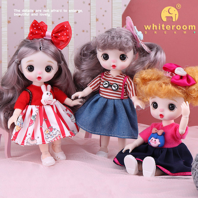 Sale NEW 16cm BJD Girls Doll Clothes Toys For Girls Kids Gifts Cute Baby  Surprise Girl DIY 1/8 Dress up Toys New Cute Face Free - AliExpress