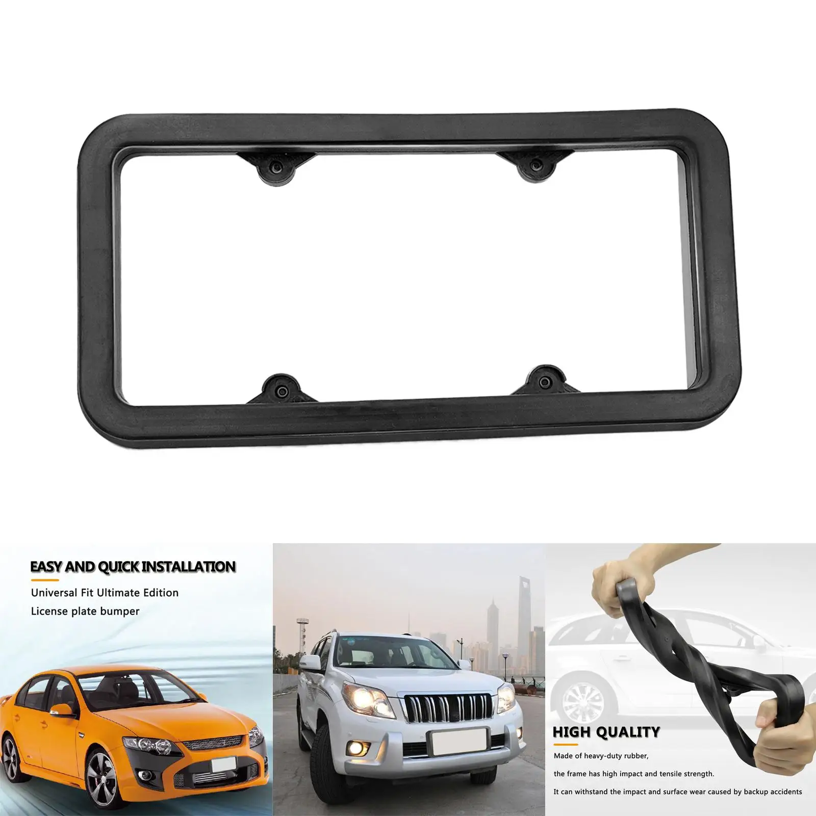 License Plate Bumper Guard Protects Bumper from Scratches and Dents Heavy Duty 1