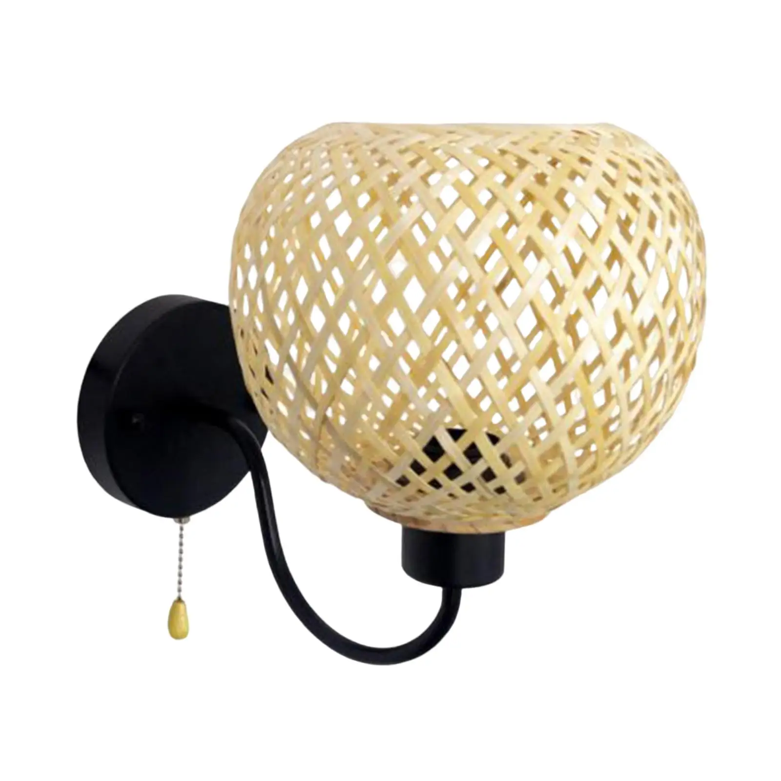 Wall Lights Rattan Lamp Shade E27 E26 Bamboo Woven Lampshade Wall Lamps Wall Sconce Light Fixture Bamboo for Hotel Party Cafe
