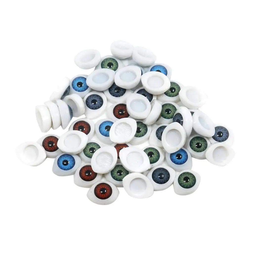60 Pieces Assorted Color Gothic Eyes Embellishments Template Make
