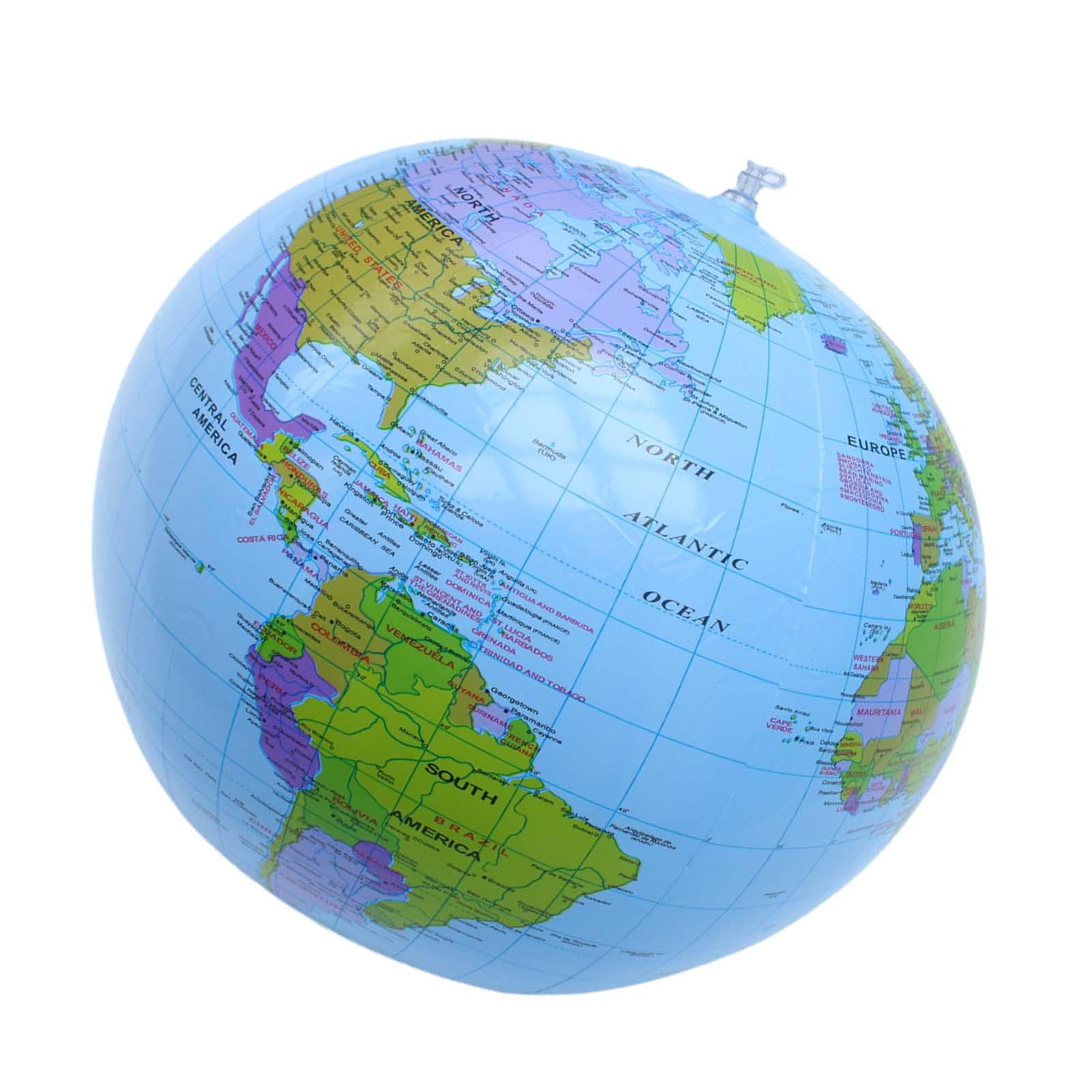 Inflatable Globe World PVC Language Learning Tools Geography 40cm Globe Map for Beach Playing School Learning Teaching Chidren