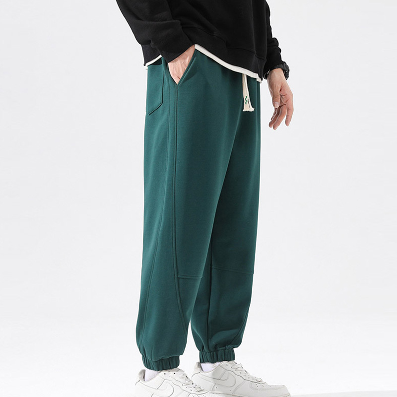 Description Picture 4 of item2023 Men Loose Casual Sports Pants Lace-up Fashion Handsome High Street Trousers Autumn Male Korean Leggings Sweatpants