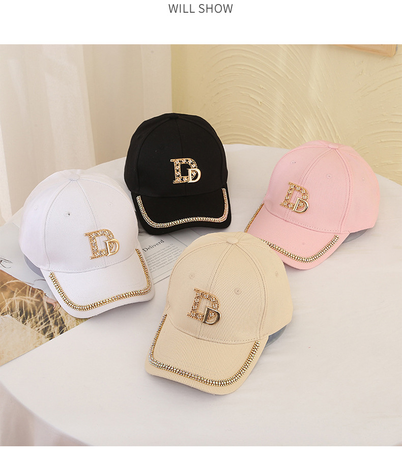 Title 6, New Women Hat Double D Decoration Shiny Basebal...