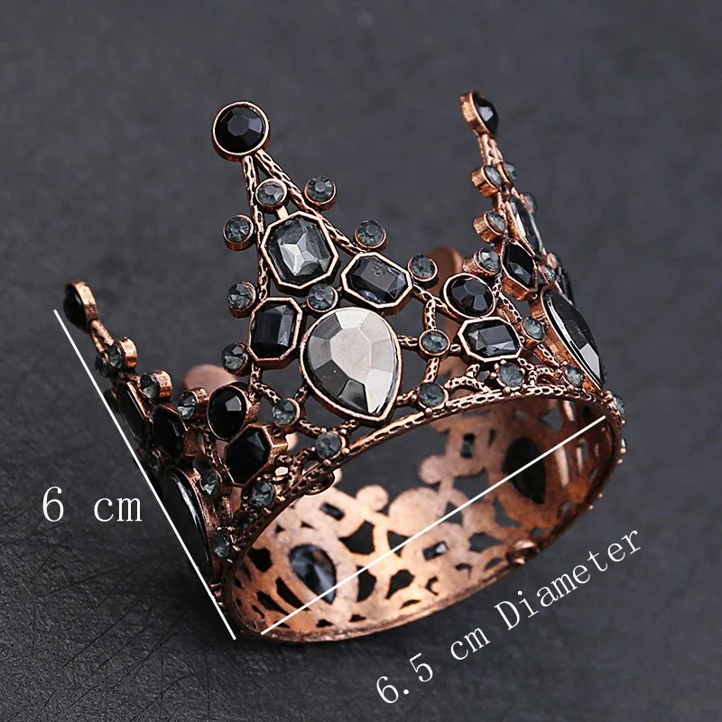 1PC Braut Hochzeit Tiaras Kristall Kleine Krone Geburtstag Kuchen Backen Dekorative Kopf Schmuck kinder Kleine Haar Zubehör – Detail 4