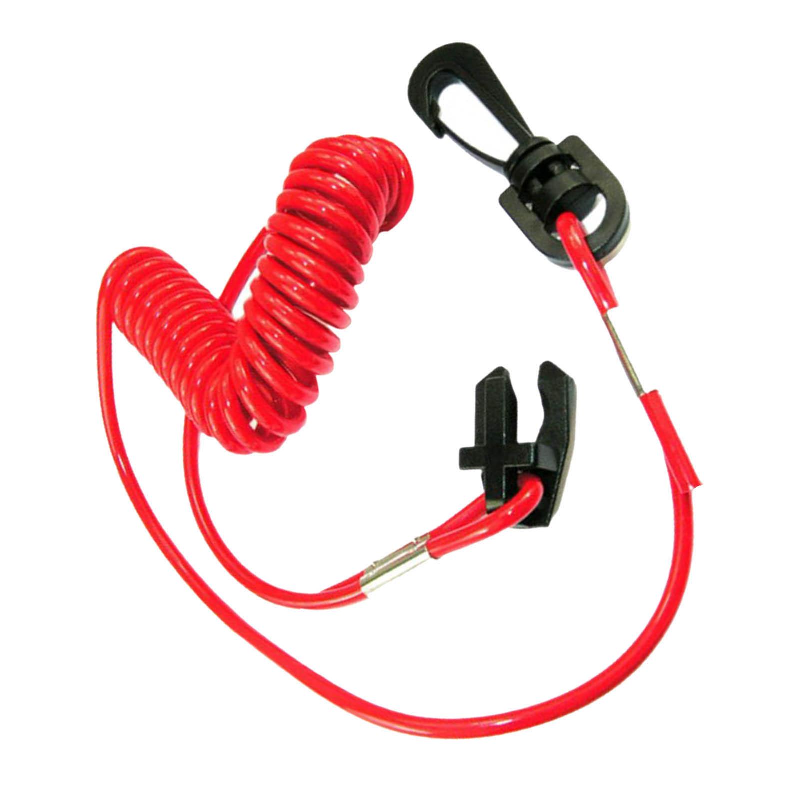 Outboard Engine Motor Safety Kill Stop Switch Lanyard, Red Cord Stop Switch Marine for for Evinrude Yacht Professional