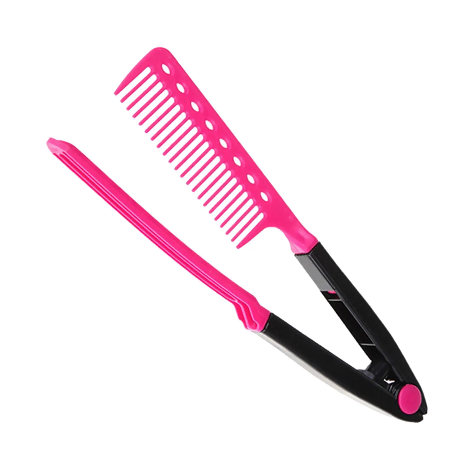 V Shaped Hair Straightener Comb Fashion with A Firm Grip Flat Iron Comb for Straight Hair