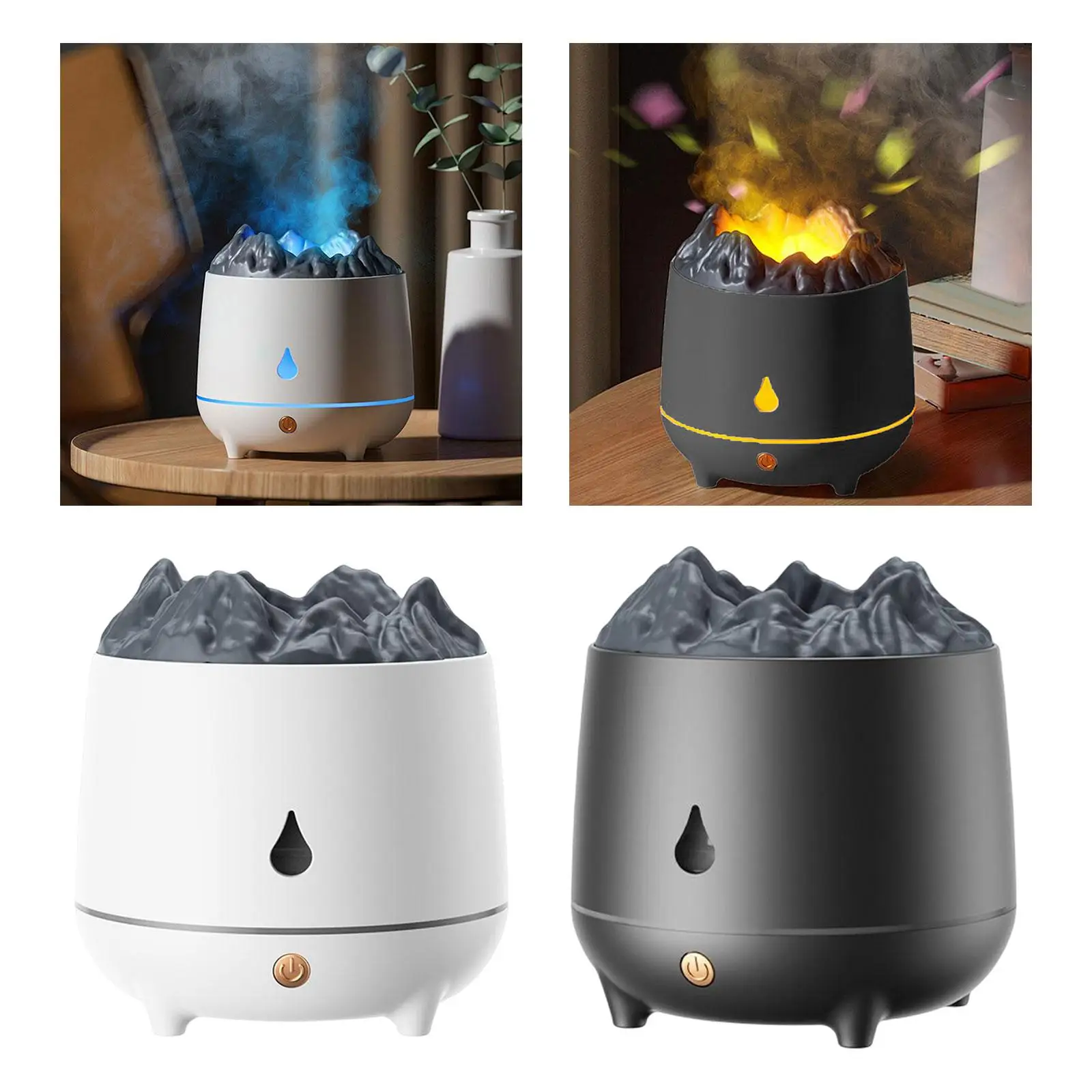 400ml Air Humidifier Essential Oil Diffuser Quiet LED Night Light Timer USB for Yoga Living Room Bedroom Desktop Home