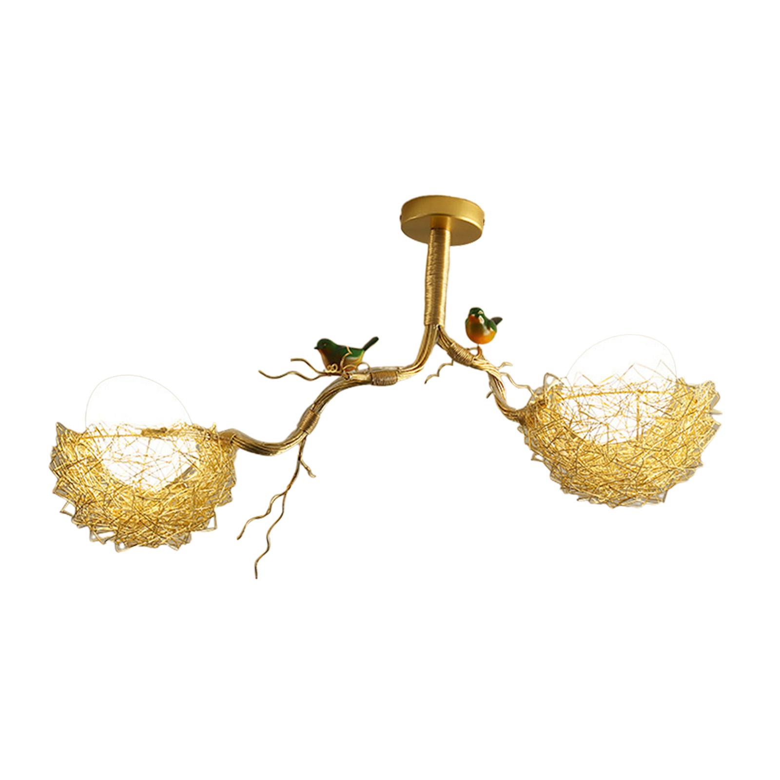 Bird Nest Chandelier Light Modern Home Decoration Nordic Pendant Light Ceiling Light for Club Bedroom Entryway Staircase