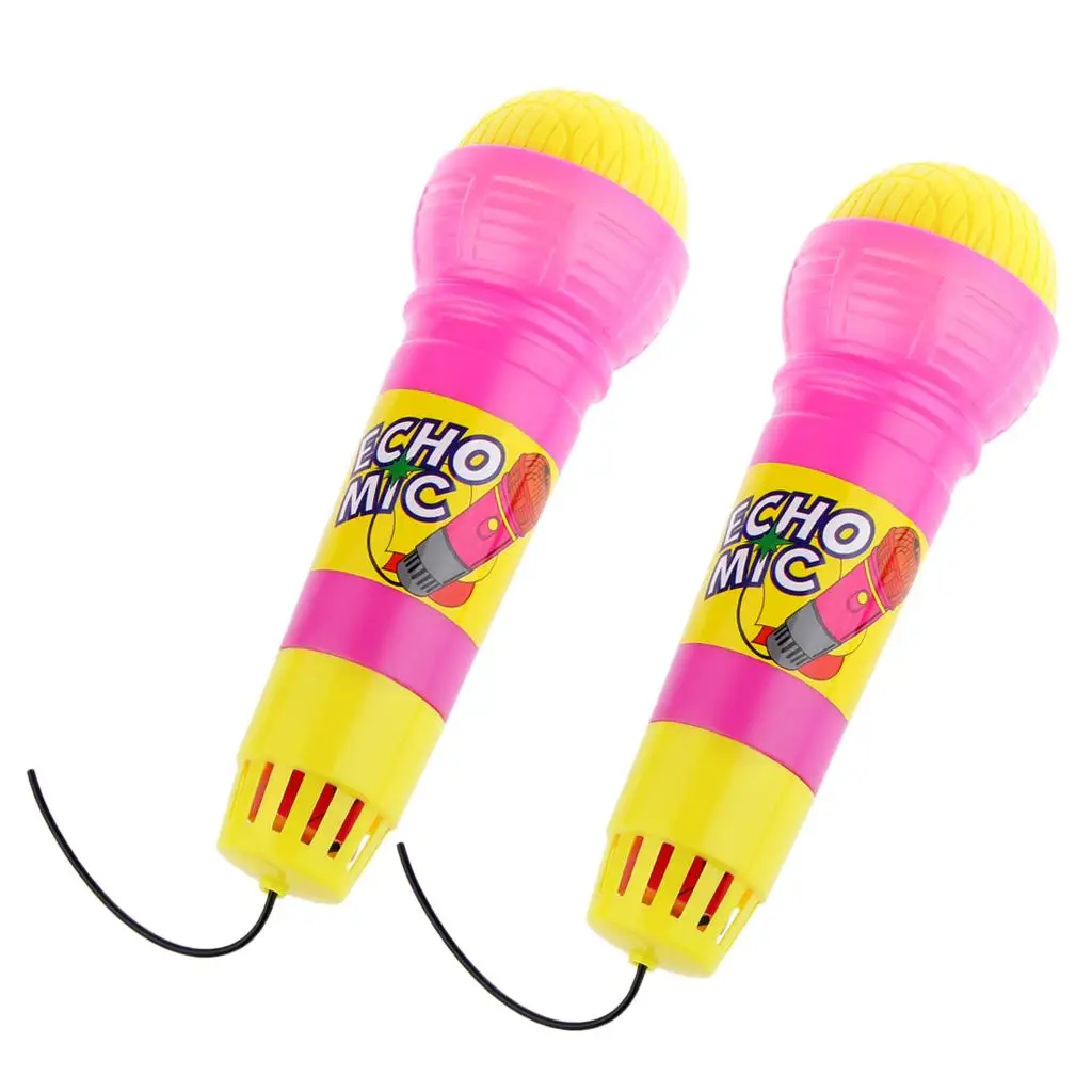 2 Pieces Plastic Music And Sound  Microphone Mic Kids Musical Toy Gift