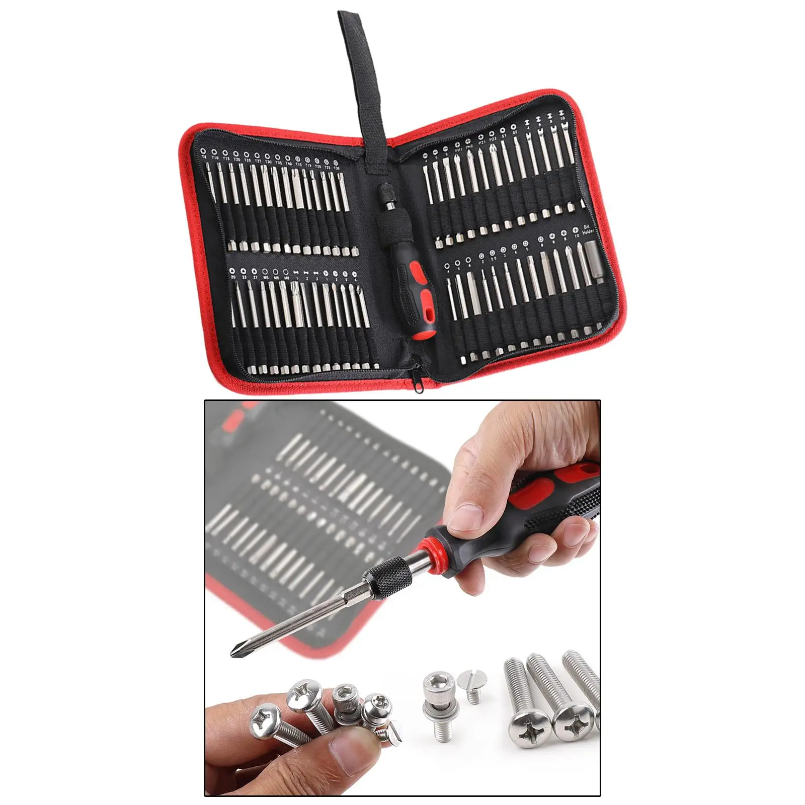 55 Pieces Handy Mini Electric Screwdrivers with 55 Precision Bits Repair Tool Kit Cordless Power Screwdriver Set for Phone Watch