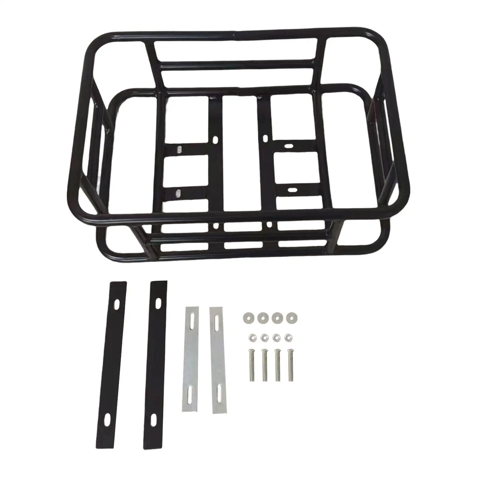 Metal Front Bike Basket Rear Bicycle Basket Rainproof Cycling Detachable Front Rear Hanging Bike Cargo Rack for Kids Road Bikes