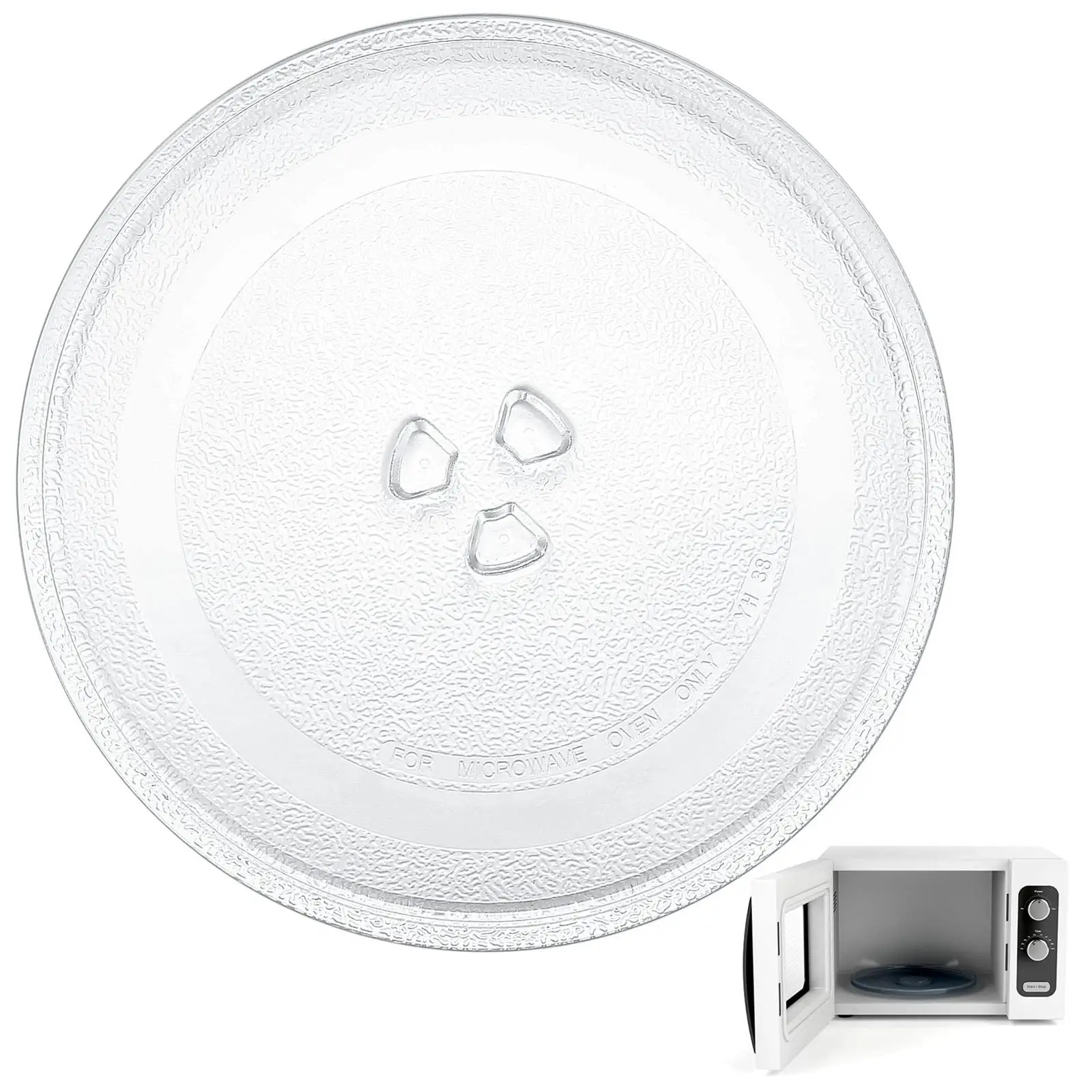 Microwave Plate Glass Turntable 24.5cm for Microwave Ovens Easily Install Accessories
