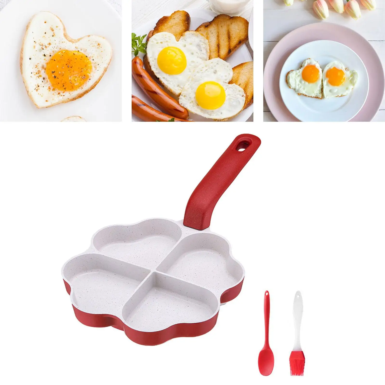 Nonstick Pan Omelet Pan Section Divided Skillet Nonstick Cookware Egg Skillet for Breakfast for Cooking Baking Frying Burger