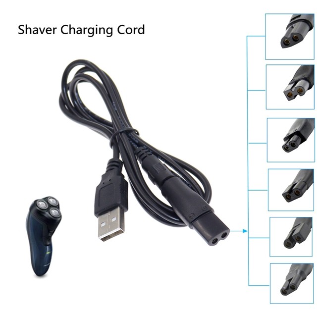 Connecteur Chargeur USB Pour Tondeuse Cheveux - Adaptateur Remplacement Noir