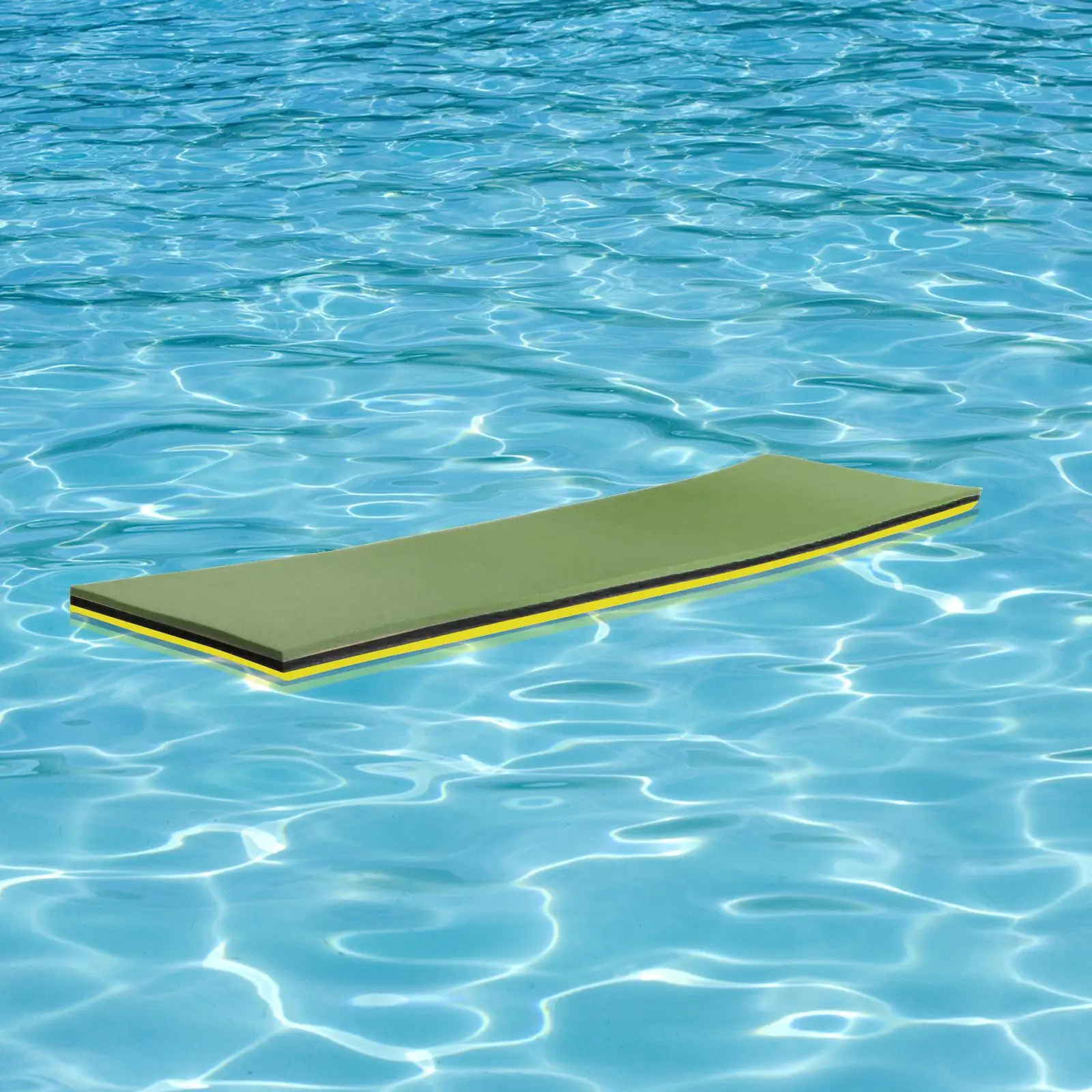 Pool Floating Water Mat Water Raft 110x40x3.2cm Yellow Black Green
