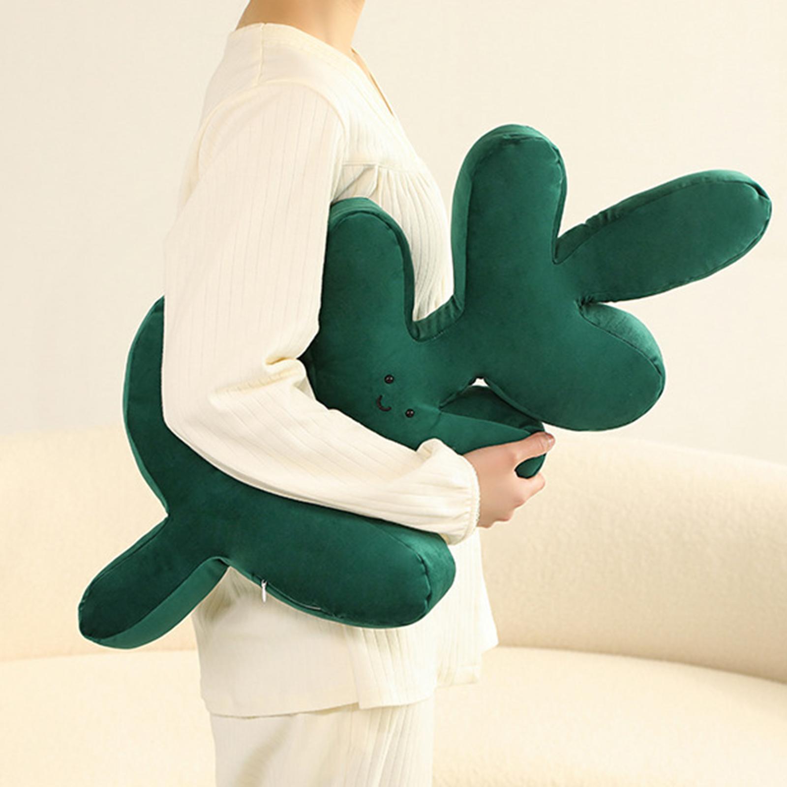  Leaf Shaped Throw  Filled Plant Leaves Plush Decorative Cushion  for Sofa Couch Car Bed Home Decor