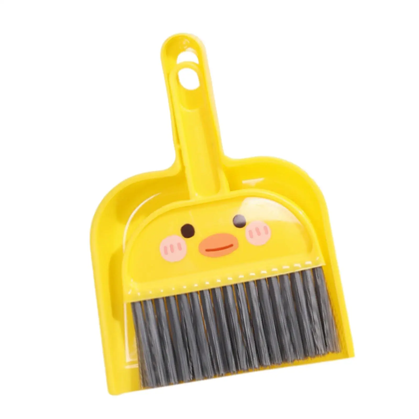 Desktop Dustpan and Broom Set Keyboard Cleaning Brush Pretend Play Toy Hand