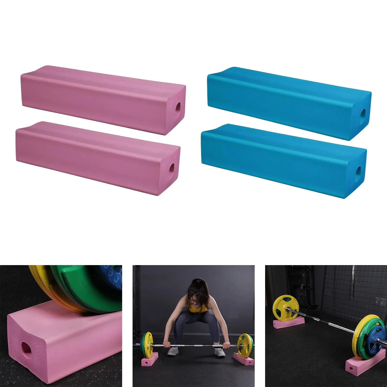 Barbell Crash Pad Groove Design Good Elasticity Thick Weight Lifting Drop Pads for Weight Training Barbell Plates Home Office