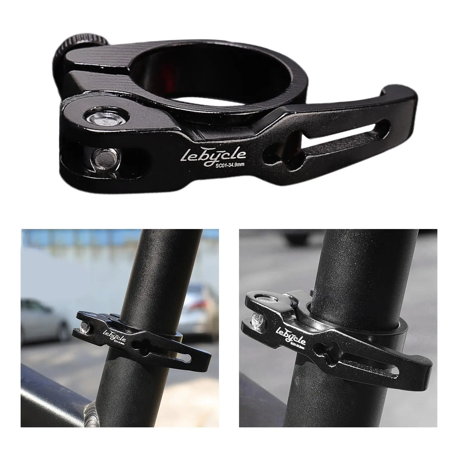 Bike Seatpost Clamp Quick Release BMX Bicycle Seat Post Clip 31.8/34.9mm