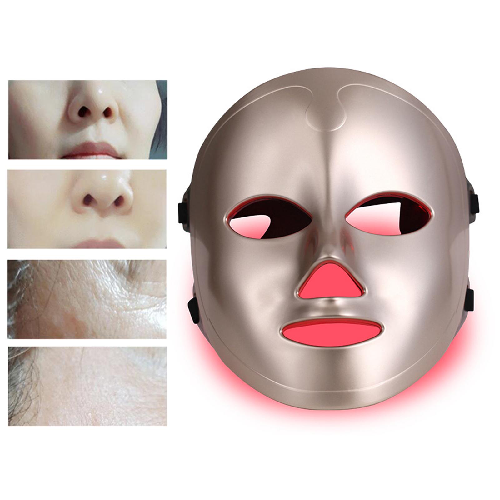 LED Face Mask Light Therapy Facial Skin Care Dark Spot Healthy Skin Rejuvenation 7 Colors Smooth Acne Reduction Photon for Home