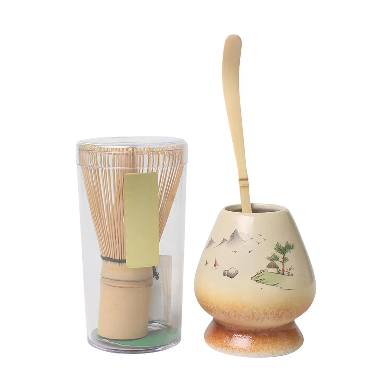3 Pieces Matcha Ceremony Set Matcha Whisk and Bowl for Matcha Ceremony Beginner
