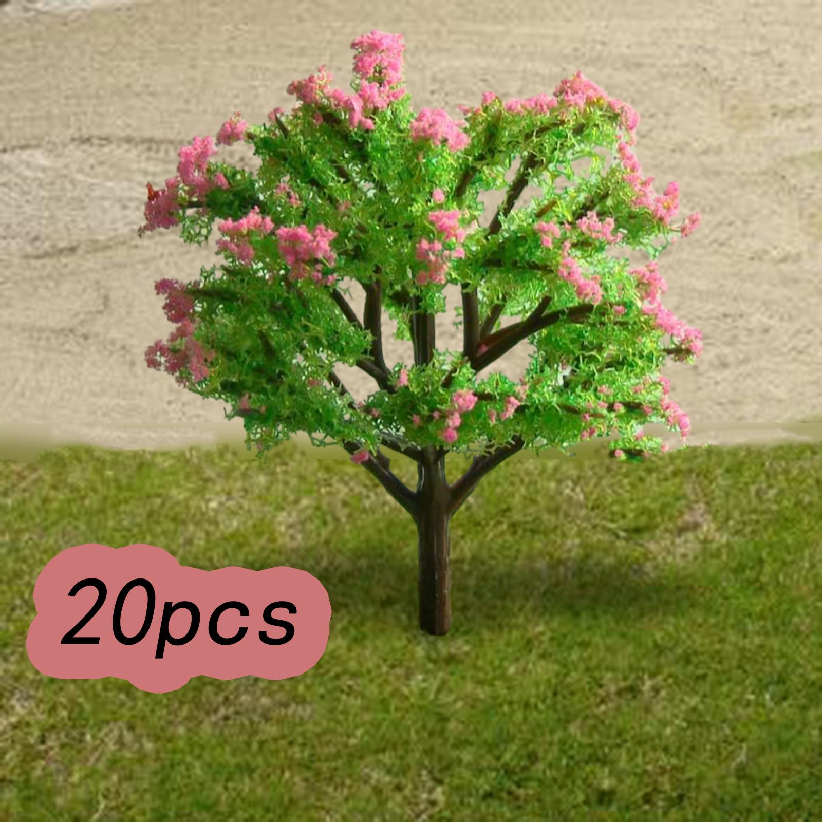 20 Pieces Railroad Scenery Tree Architecture Trees Layout DIY Crafts Mini Scenery Trees for Accessories Garden Building Mode