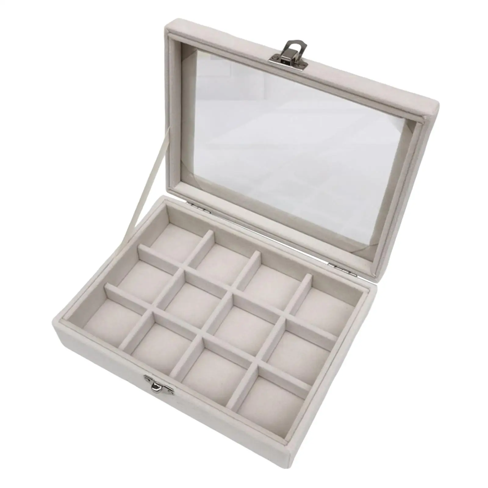 Portable Travel Jewelry Box Multifunctional Gift Flannel Dustproof Showcase for Watches Ear Studs Bangle Bracelets Girls