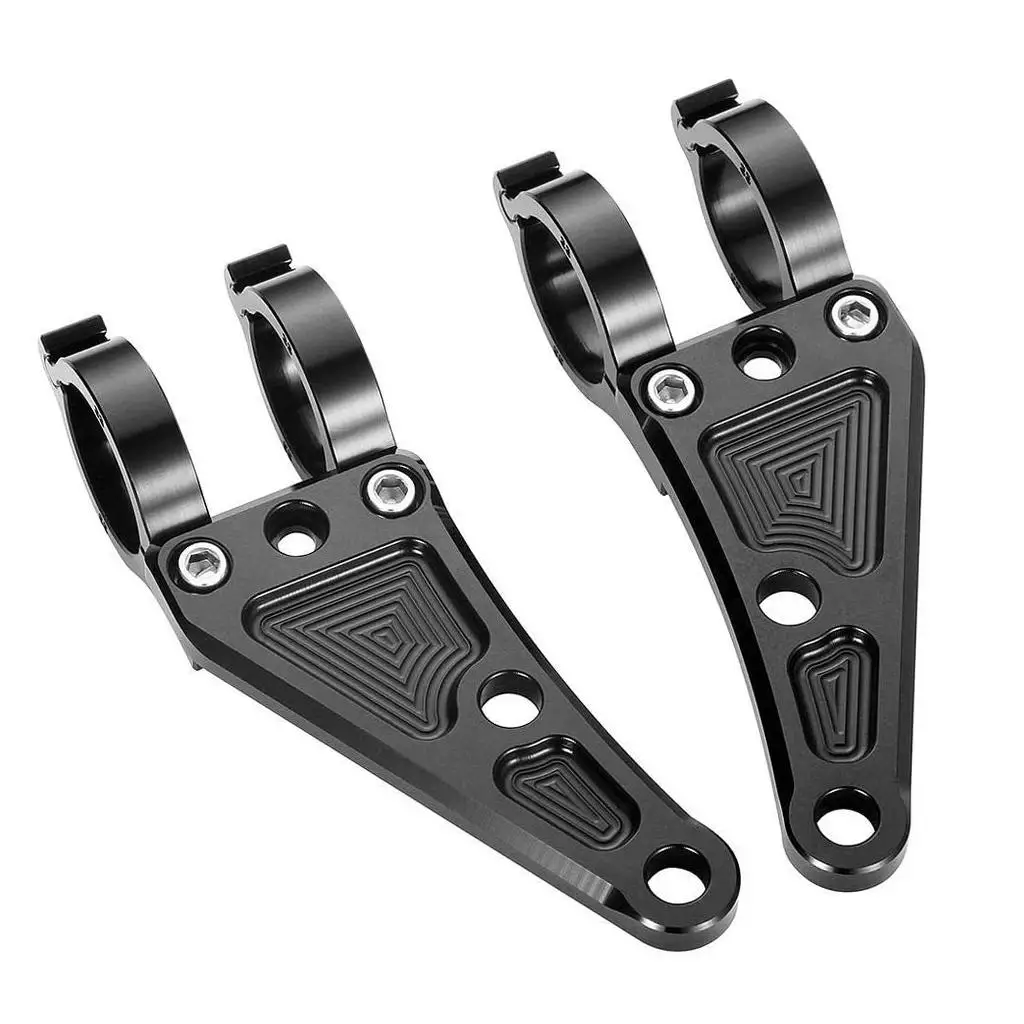 2x Fork Headlight Mounting Bracket Universal ( Black ) for Davidson