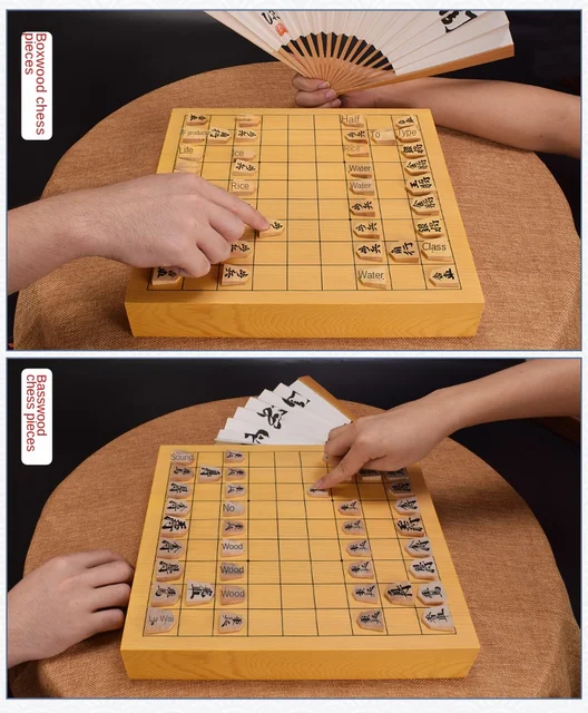 Shogi jogo de xadrez japonês placa japanfolding conjunto checker viagens  peças de madeira internacional jogar mesa sho gi kidstraditional -  AliExpress